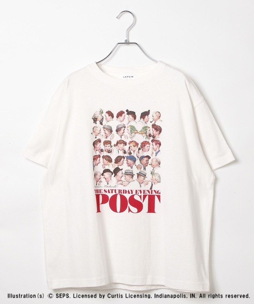 LEPSIM tシャツ 「The Saturday Evening Post」プリントT 494520