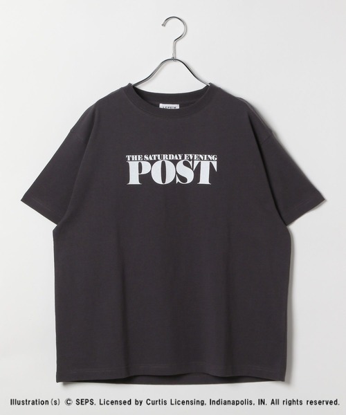 LEPSIM（レプシィム） tシャツ 「The Saturday Evening Post」プリント
