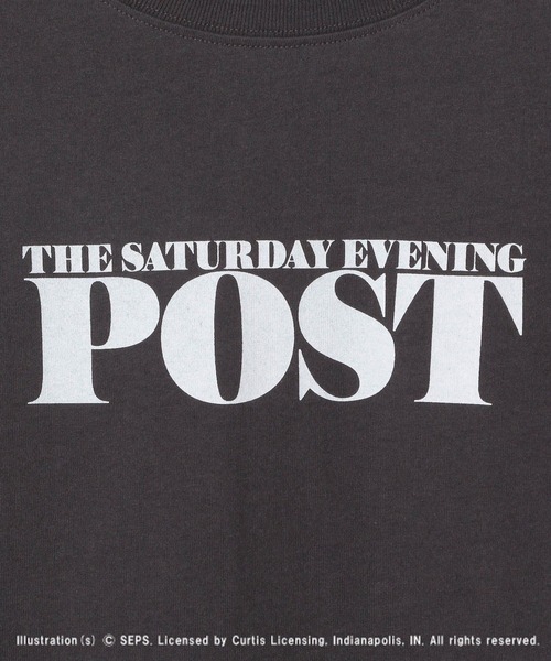 tシャツ 「THE SATURDAY EVENING POST」Going＆coming グラフィックプリントTシャツ レディース メンズ THE SATURDAY EVENING POST】Going&coming グラフィックプリント