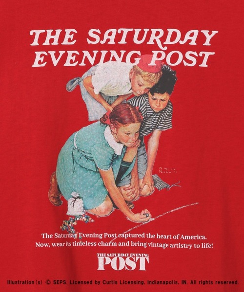 LEPSIM tシャツ 「The Saturday Evening Post」プリントT 494520