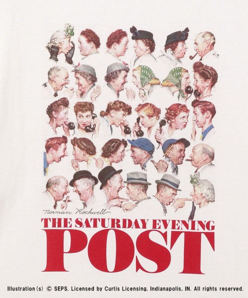 LEPSIM tシャツ 「The Saturday Evening Post」プリントT 494520