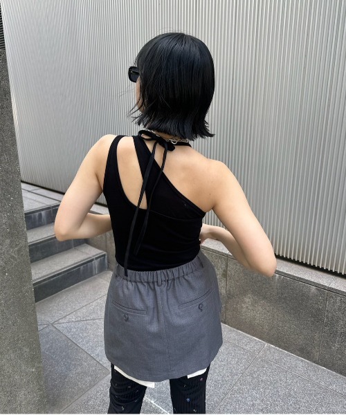 Ameri（アメリ） タンクトップ ノースリーブ MEDI DIMENSIONAL KNIT