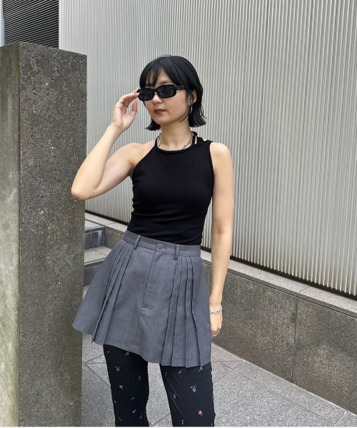 Ameri（アメリ） タンクトップ ノースリーブ MEDI DIMENSIONAL KNIT 
