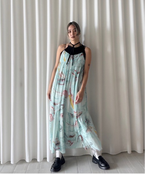 Ameri（アメリ） タンクトップ ノースリーブ MEDI DIMENSIONAL KNIT