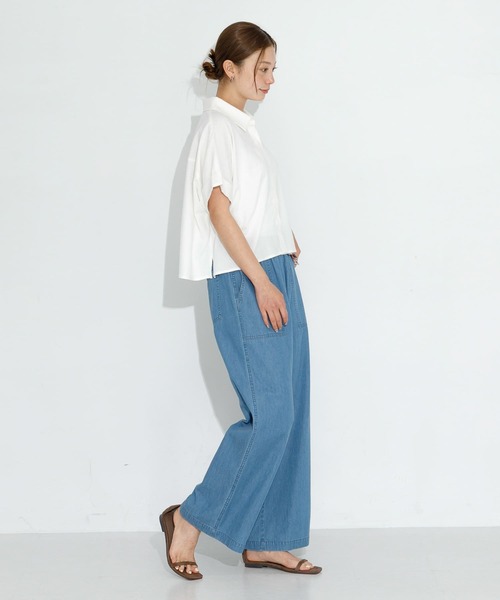 「URBAN RESEARCH Sonny Label」 ドルマンスリーブブラウス FREE オレンジ レディース URBAN RESEARCH Sonny Label ブラウス シャツ リネン混