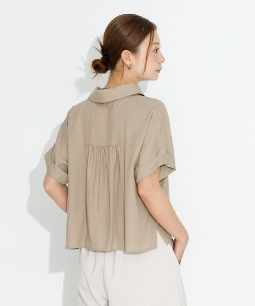 【アーバンリサーチサニーレーベル】リネン混クロップドドルマンシャツ URBAN RESEARCH Sonny Label ブラウス シャツ リネン混