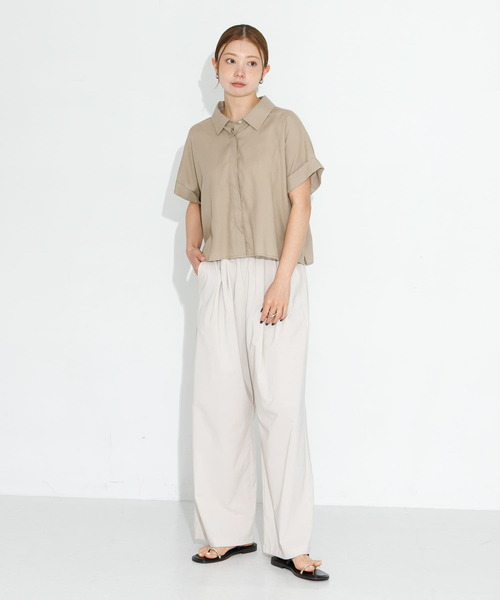 「URBAN RESEARCH Sonny Label」 ドルマンスリーブブラウス FREE オレンジ レディース URBAN RESEARCH Sonny Label ブラウス シャツ リネン混