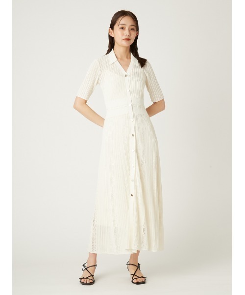 ほぼ未使用 anuans 半袖ワンピース MEDIUM アイボリー レディース ほぼ未使用 anuans 半袖ワンピース MEDIUM アイボリー レディース