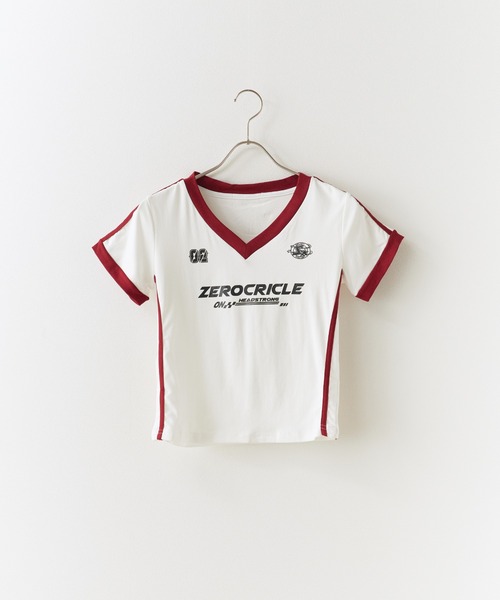 白 スポーツユニフォーム Chick tシャツ Sports uniform-style tops / スポーツ