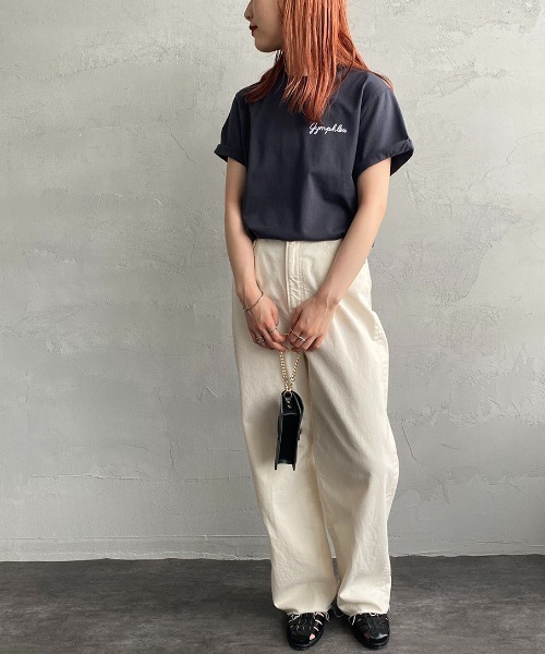 「GYMPHLEX」 半袖Tシャツ M ベージュ レディース