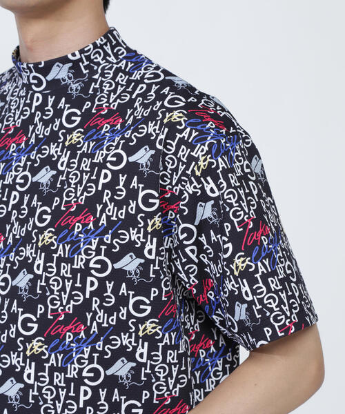 新品タグ付き　PEARLY GATES ボールくん半袖シャツ　サイズL PEARLY GATES tシャツ 「PEARLY GATES」BALLくんロゴ総柄