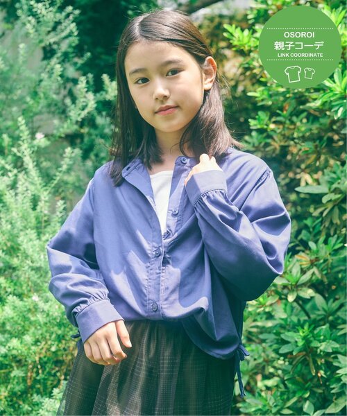 ikka ブラウス シャツ 「親子コーデ」マルチWAYバンドカラーシャツ