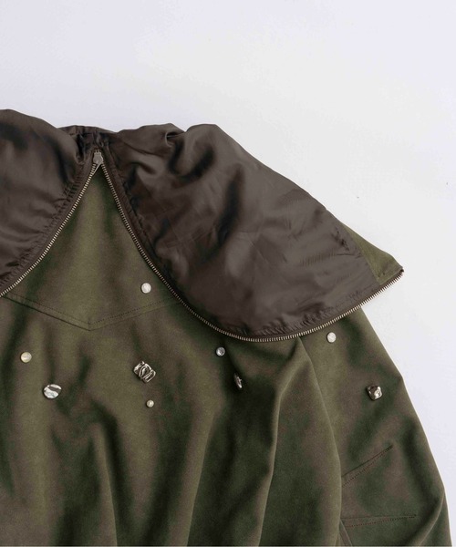 パーカー 「25AW PRE-ORDER」Vegan Leather Bijou Hoodie/ヴィーガンレザービジューパーカー「MAISON SPE MAISON SPECIAL パーカー 「25AW PRE-ORDER」Vegan Leather
