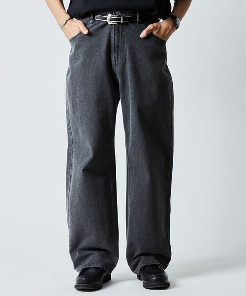 「FREAK'S STORE」 加工デニムパンツ MEDIUM ベージュ メンズ