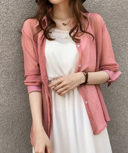 「Dewlily」 長袖シャツ X-LARGE ピンク レディース