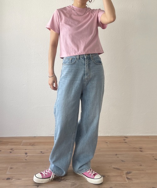 「wee9s」 半袖Tシャツ FREE ブラック レディース_画像5