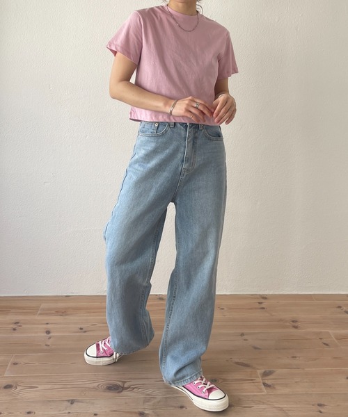 「wee9s」 半袖Tシャツ FREE ブラック レディース_画像6