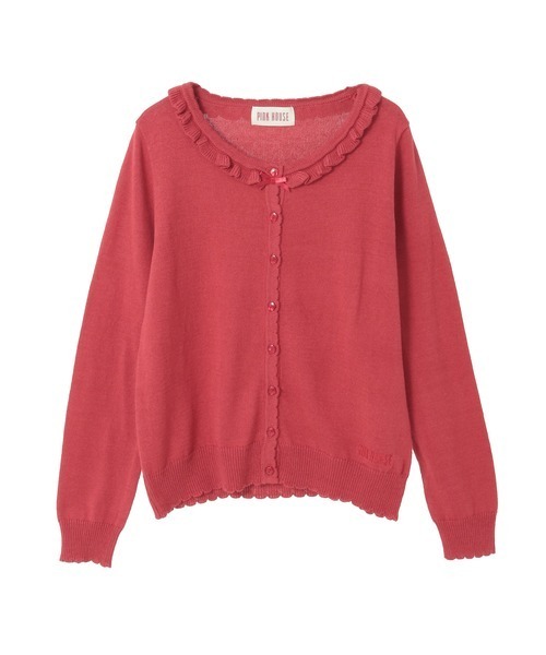 PINK HOUSE（ピンクハウス） カーディガン ロゴワンポイント刺繍