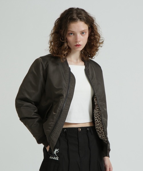 AVIREX ma1 ma-1 「取扱店限定アイテム」LEOPARD LOGO MA-1 レディース