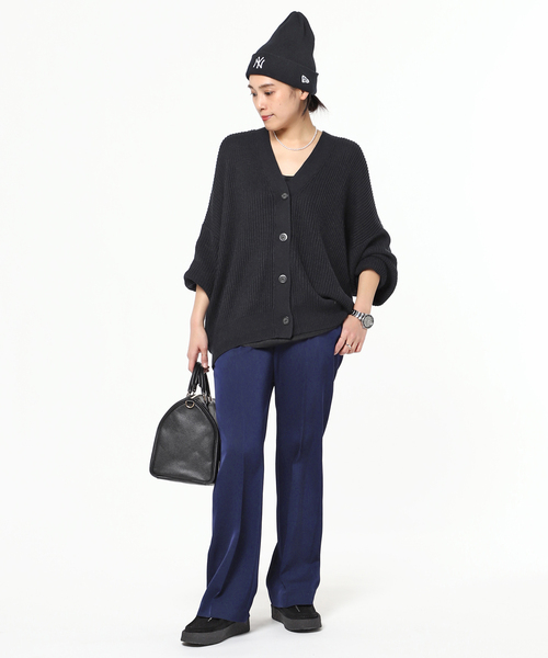 AP STUDIO パンツ　ネイビー 新品 AP STUDIO エラスティックパンツ 38 ネイビー