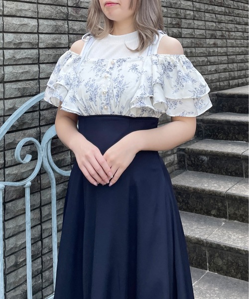 「abc une face」 ノースリーブワンピース FREE ブルー系その他 レディース_画像5