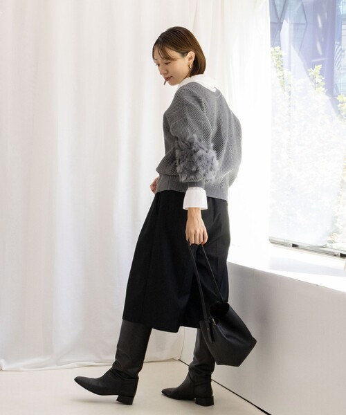 NOLLEY'S（ノーリーズ） カーディガン 「手洗い可能」2WAYラビット