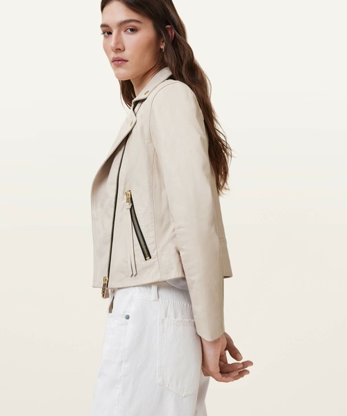 レザージャケット ライダース ALLSAINTS DALBY BIKER レディースの画像
