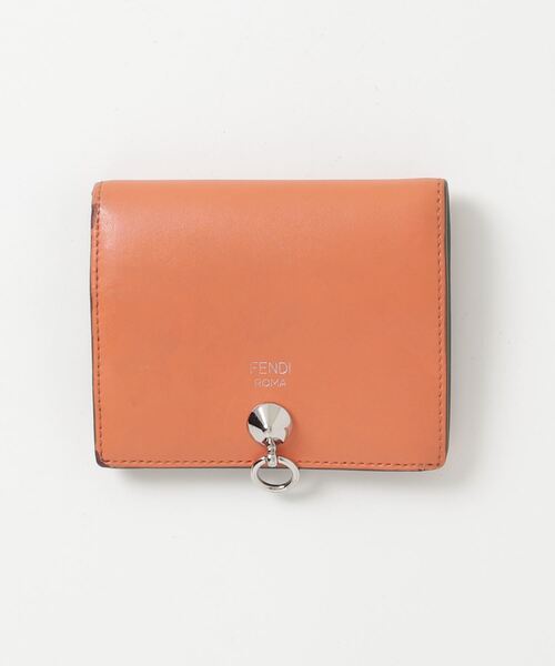 希少美品✨FENDI フェンディ 三つ折り財布 ロゴ 型押し オレンジ ミニ財布 希少美品✨FENDI フェンディ 三つ折り財布 ロゴ 型押し オレンジ ミニ