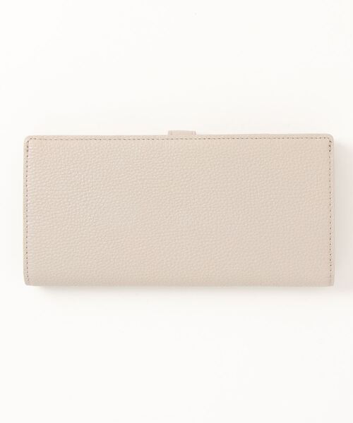 agnes b. ベージュレザー ニつ折り財布　ゴールドプレート アニエスベー 二つ折り財布 ベージュ agnes b. ベージュレザー ニ