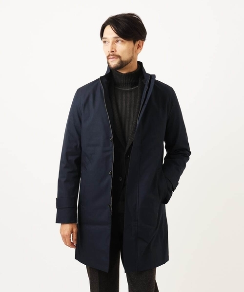 MKオム スタンドカラーコート 日本製生地使用】スタンドカラーコート / JACKAL140`s メルトン(ステン