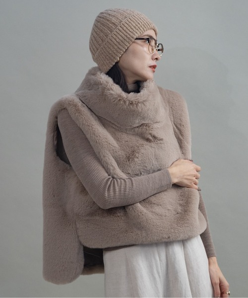 ベスト ジレ プルオーバーファーベスト レディース : ZOZOTOWN Yahoo