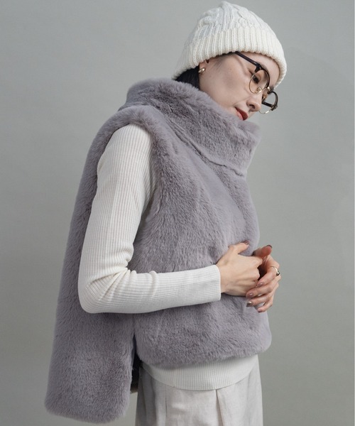 ベスト ジレ プルオーバーファーベスト レディース : ZOZOTOWN Yahoo