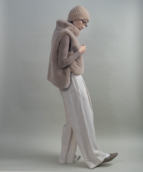 ベスト ジレ プルオーバーファーベスト レディース : ZOZOTOWN Yahoo