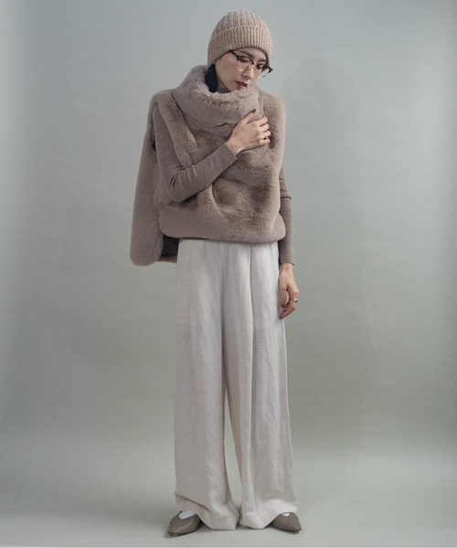 ベスト ジレ プルオーバーファーベスト レディース : ZOZOTOWN Yahoo