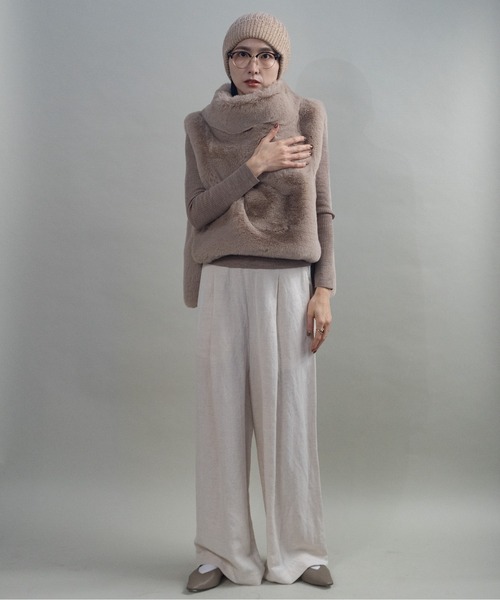 ベスト ジレ プルオーバーファーベスト レディース : ZOZOTOWN Yahoo