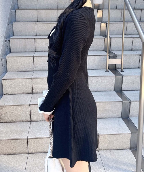 INGNI（イング） ワンピース シャツドッキングニットワンピース