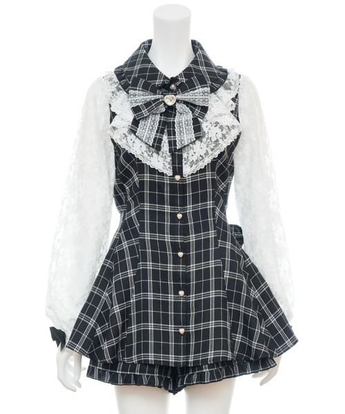 「Secret Honey」 セットアップ MEDIUM ブラックミックス レディース_画像9