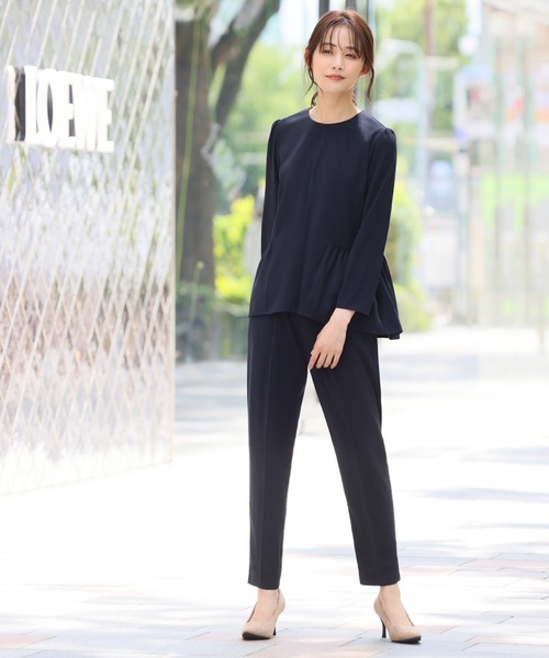 「Flolia」 セットアップ M ネイビー レディース_画像3