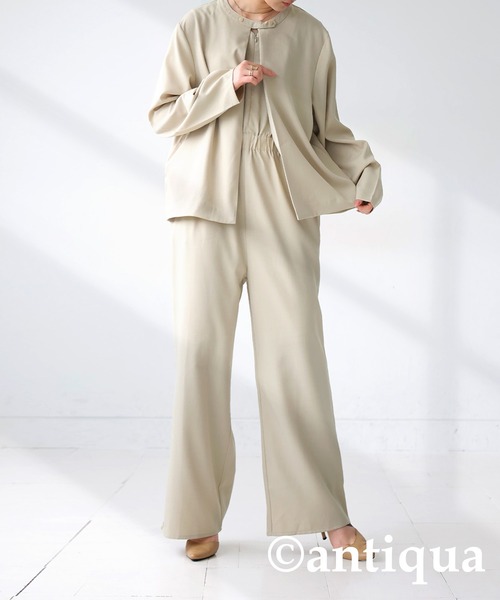 [antiqua] no color жакет P темно-синий женский 