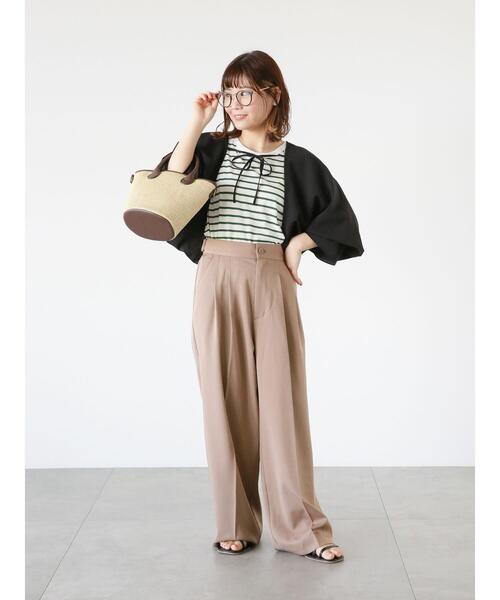 「ehka sopo」 スラックス F モカ レディース_画像4