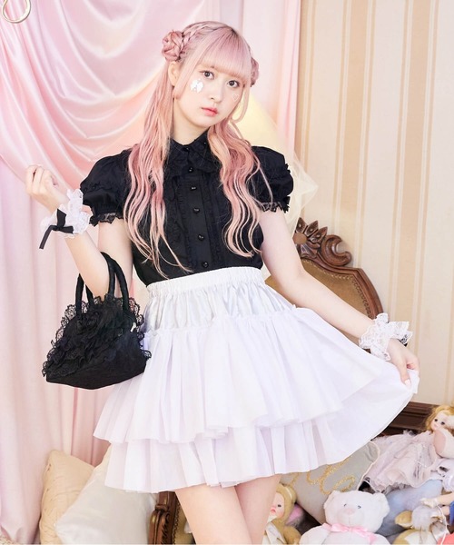 BODYLINE スカート 2段フリルのハードチュールパニエ : ZOZOTOWN Yahoo