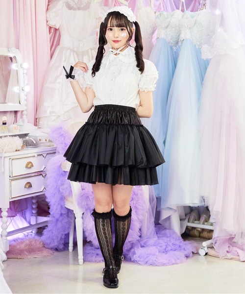 BODYLINE スカート 2段フリルのハードチュールパニエ : ZOZOTOWN Yahoo