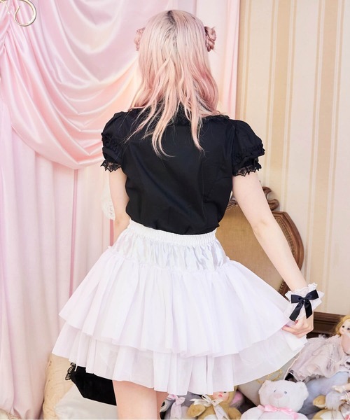 美品　フォクシー　パニエ　チュール　フリル　スカート　白 パニエ レディース スカート ロリータ ワイヤー無し ゴスロリ ソフト