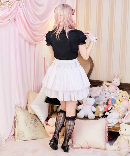 BODYLINE スカート 2段フリルのハードチュールパニエ : ZOZOTOWN Yahoo