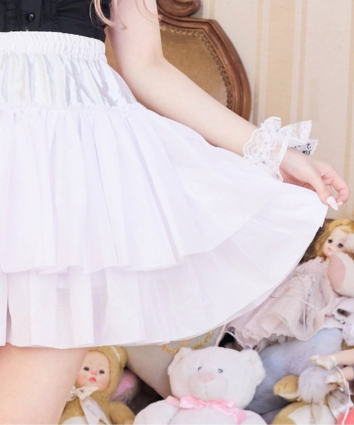 BODYLINE スカート 2段フリルのハードチュールパニエ : ZOZOTOWN Yahoo