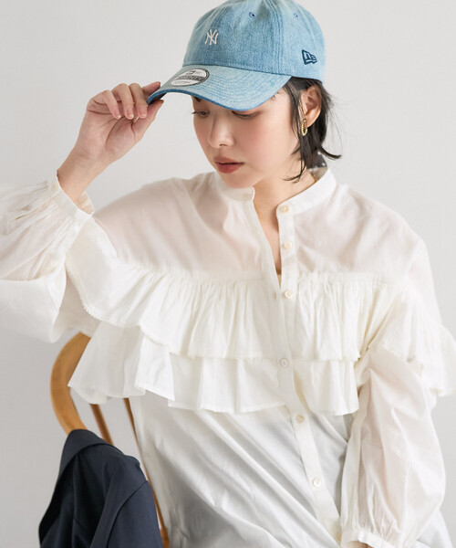 FREAK\u0027S 45rpmカシュクール フリル麻ブラウス未着用 STORE 