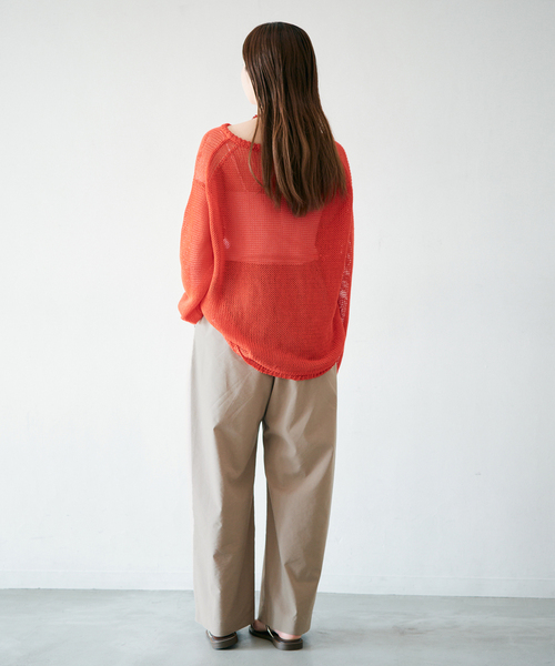 IENA（イエナ） スラックス パンツ ウォッシャブル リネンミックス
