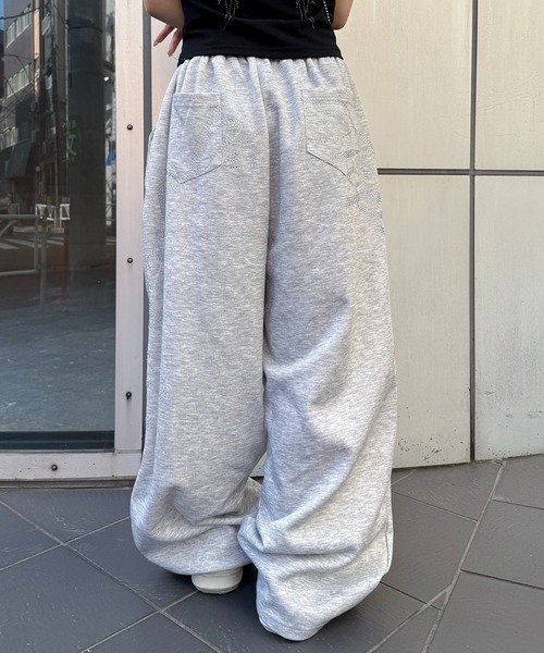 lilful ワイドパンツ スウェットパンツ ジャージ 「新色追加！」ライン