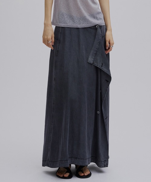 Ameri VINTAGE デニムスカート 24 Ameri（アメリ） デニムスカート TENCEL DENIM WRAP LIKE SKIRT