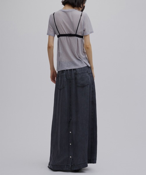 Ameri VINTAGE デニムスカート 24 Ameri（アメリ） デニムスカート TENCEL DENIM WRAP LIKE SKIRT